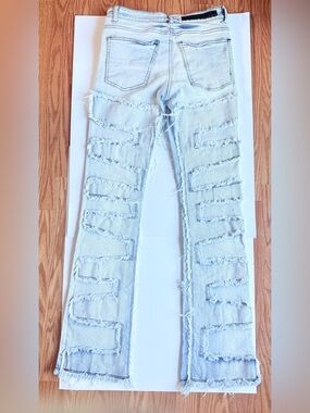 Rockstar Original RSM 205 Flare Jeans Size 30 Distressed Light Wash
